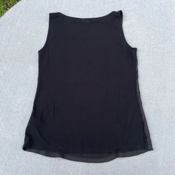 DKNY Sleeveless Tank Top Women's Size XS Silky Black Bodycon Y2K Business - Picture 14 of 14